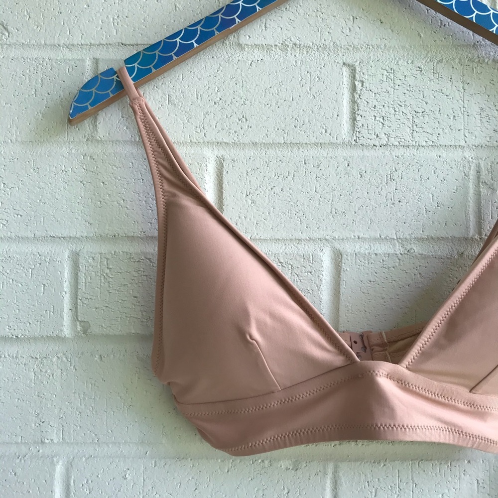 J. Crew Peach Plunge V-Neck Bikini Swim Top - Picture 3 of 8